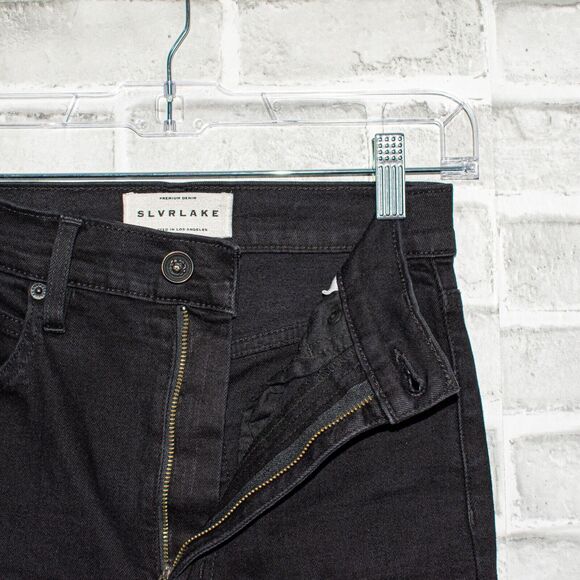 SLVRLAKE Beatnik High-Rise Denim Jeans in Black Size 25 - Picture 6 of 12